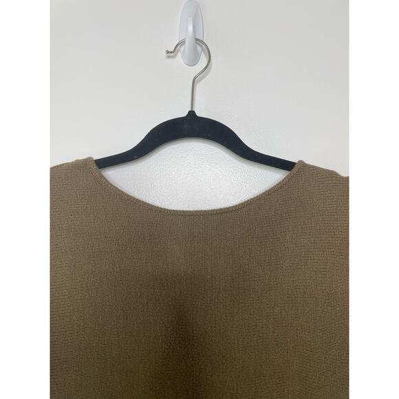 MICHAEL Michael Kors Sweater Long Sleeves Knit Hi-Low Brown Gold Zipper XS - Picture 4 of 11